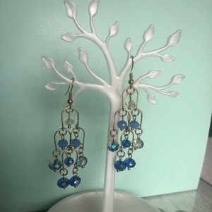 BLUE OCEAN CHANDELIERS! Earrings w BONUS! NWT!